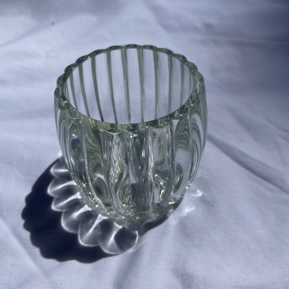 Vintage Small Glass/Large Candle Holder